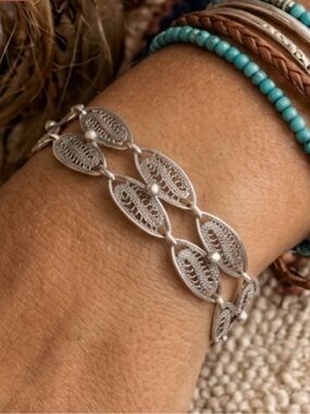 Vintage Sterling Silver 925 Mexico bracelet 7"